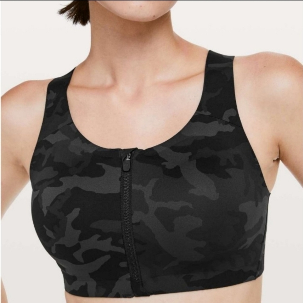 Lululemon Enlite Zip Front Camo Bra - Size 34DD